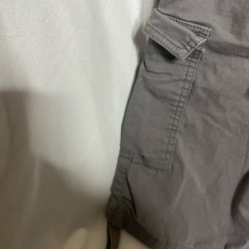 Prana Shorts Womens Size 8 Grey Canvas Outdoor Zip-Up Drawstring Active Casual - Picture 3 of 3
